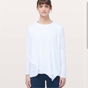 Lululemon Sweetest Day Burnout White Long Sleeve 8
